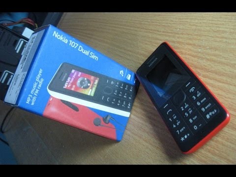 Unboxing & Review NOKIA 107 Dual SIM Card and Cheap Phone With MP3 Player