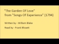 The Garden Of Love, from 'Songs Of Experience ...