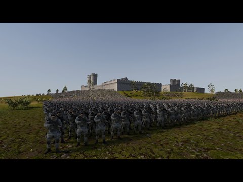 60.000 MODERN U.S SOLDIER DEFEND FORTRESS FROM 2.400.000 ZOMBIES | Ultimate Epic Battle Simulator 2