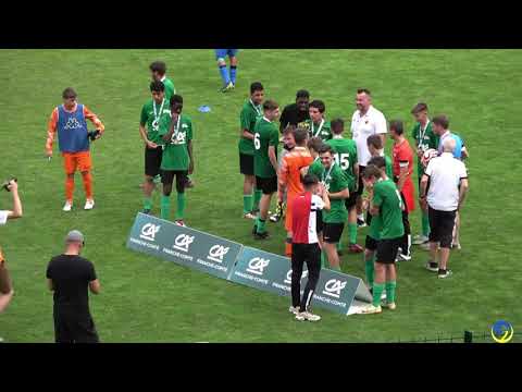 Coupe de Bourgogne Franche Comté (2023) : fin du match et célébration de Jura Dolois Foot en U15