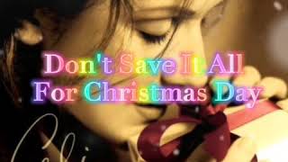 Celine Dion- Don&#39;t Save It All For Christmas Day (with full lyrics)