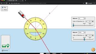 Phys 100L Lab 13: Phet Bending Light Overview