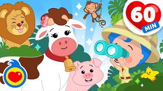 In Search of a Lion 🐾🦁 and More Animal Songs for Kids (60 Min) | Plim Plim
