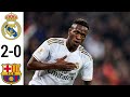 Real Madrid 2-0 FC Barcelona (El Clasico 2019/2020 Highlights Vinicius Mariano Goals)