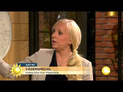 Väderspecial - om tyfonen vid Filippinerna - Nyhetsmorgon (TV4)