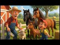 Old MacDonald Had A Farm Learn Animal Sounds For Kids Educational 3D Rhymes Compilation