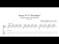 Classical Guitar - Beethoven -  Moonlight Sonata (TAB)