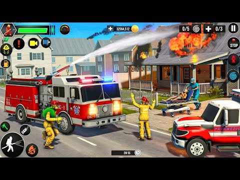 Fire Truck City Rescue Simulator - Emergency 911 Ambulance Driving 3D - Android Gameplay