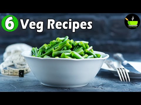 6 Veg Recipes | Quick & Easy Sabzi Recipes | 6 Vegetarian Recipes | 10 Min Vegetarian Indian Recipes