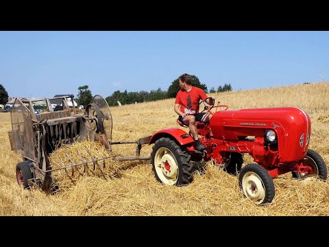 Vintage Harvest Day | Lots of Great Machinery in the Field Harvesting Barley