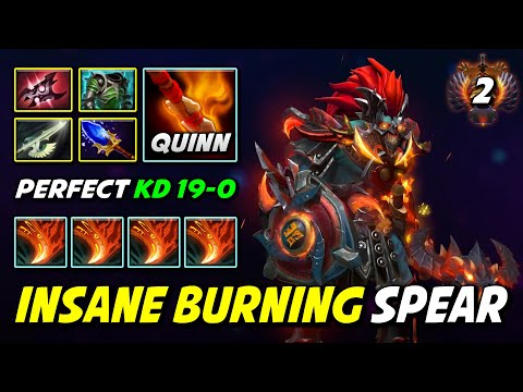 INSANE BURNING SPEAR By Quinn Huskar Aghs Scepter + Assault 100% Nobody Can Stands Against DotA 2