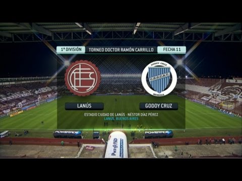Fútbol en vivo. Lanús - Godoy Cruz. Fecha 11. Torneo Primera División 2014. FPT.