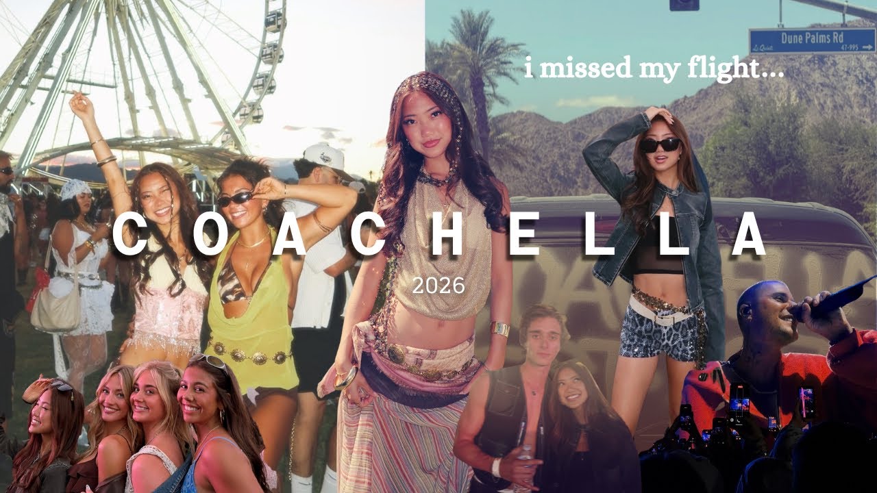 COACHELLA VLOG ✨ (missed my flight?!) *getting ready, sabrinachella, BIEBERCHELLA, young thug, etc)