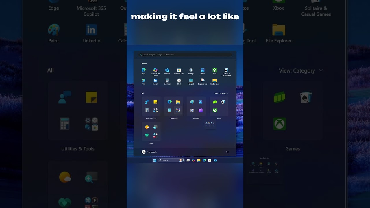 New Start Menu in Windows 11 25H2 Update #shorts  #windows11