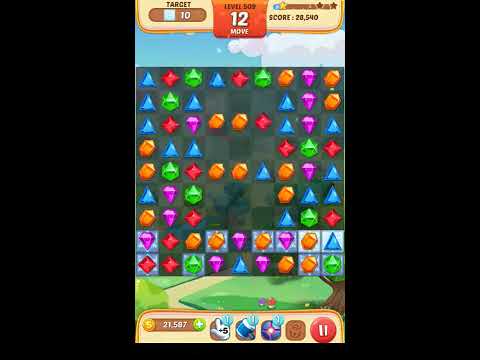 Jewel Match King Level 509 - Walkthrough ( No Booster )