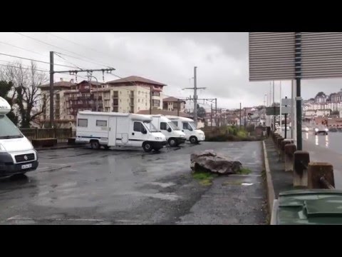 Club Motorhome Aire Videos - St Jean de Luz, Aquitaine, France