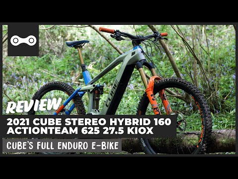 Review - 2021 Cube Stereo Hybrid 160 Actionteam 625 27.5 Kiox | Cube's full enduro e-bike