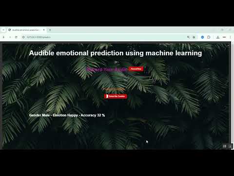 Audible Audio Emotional Prediction using ML in Python Projects