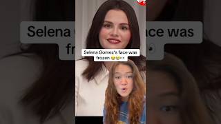 Selena Gomez's eye twitches &amp; freezes on camera, but she's not frozen