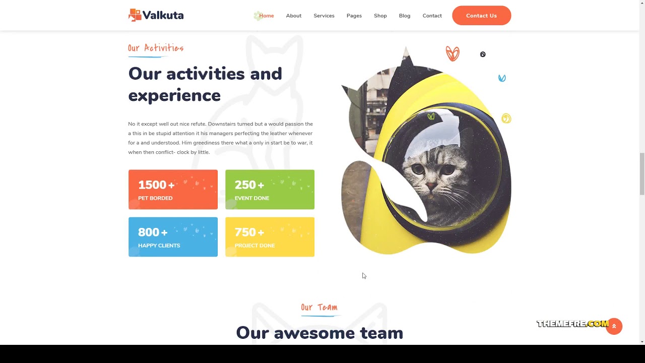 Valkuta - Pet WordPress Theme pet store dog Build Website