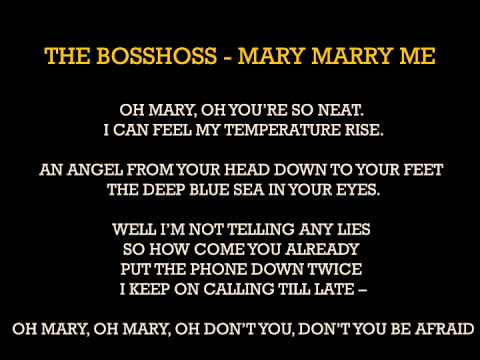 Mary Marry Me - The BossHoss