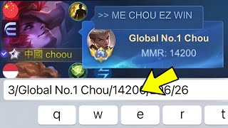 14,000 MMR PRANK CHOU GONE WRONG !! (they report me cheater) - Mobile Legends