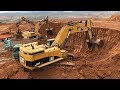 Caterpillar 365C Excavator Loading Trucks And Operator View