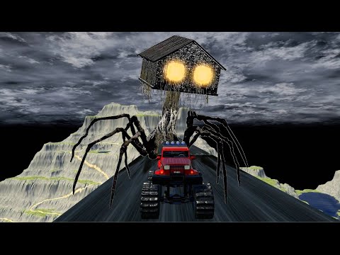 Cars vs House Head | Escape from House Head | Car vs Shy Guy (SCP-096) | BeamNG Drive SCP096