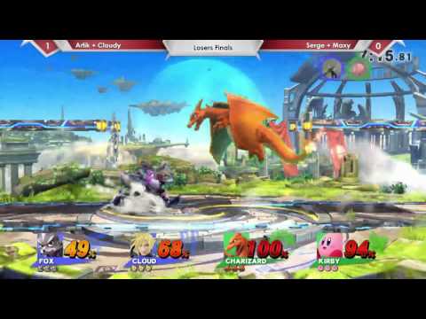 SP47 2v2 - Artik (Fox) & Cloudy (Cloud) Vs. Serge (Charizard) & Kirby (Bayonetta) LF - Smash 4