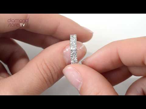 FT32-322RMY - Chloe 18K White Gold 7 Stone Diamond Eternity Ring 1.00CT PK