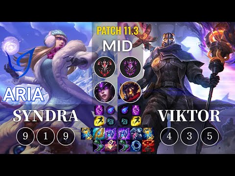 CGA Aria Syndra vs Viktor Mid - KR Patch 11.3