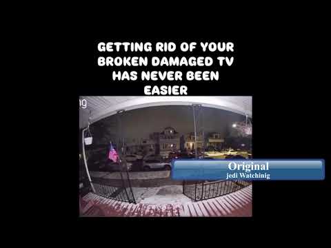 Porch Pirate Edition of How to Get Rid of your Broken TV the Easy way..