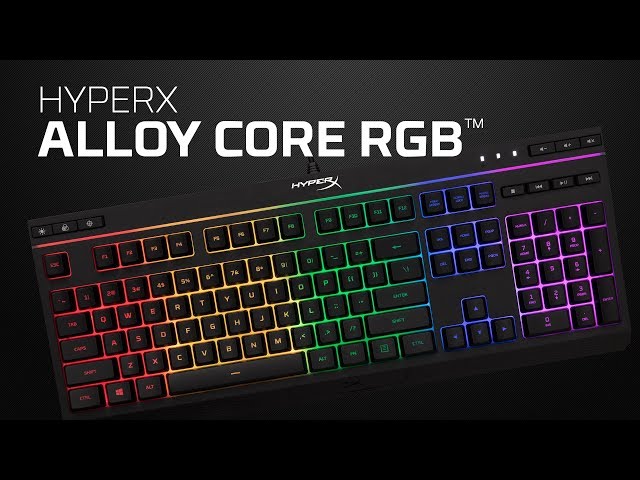 Clavier de jeu à membrane rétroéclairée HyperX Alloy Core RGB noir video