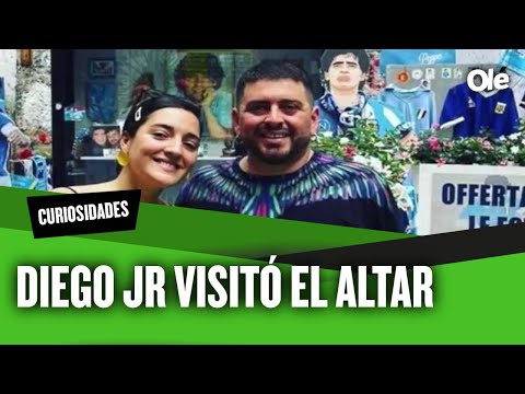 Los hijos de Maradona visitaron el altar de su padre