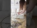 Журнальный столик Leobert Oskar круглый с стеклянной столешницей золото