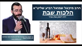 הרב מיכאל רביע | הלכות שבת - דיני ריסוק שלג וברד - סימן שכ