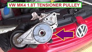 VW Jetta Golf MK4 Serpentine Belt Tensioner Pulley Remova and Replacement