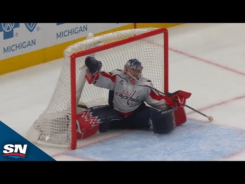 Red Wings' Alex DeBrincat Forces OT With Long Goal Off Camera Hole