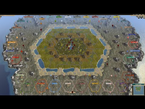 Civ 5 AI Only Timelapse: Catch the Settler (32 Civs Battle)
