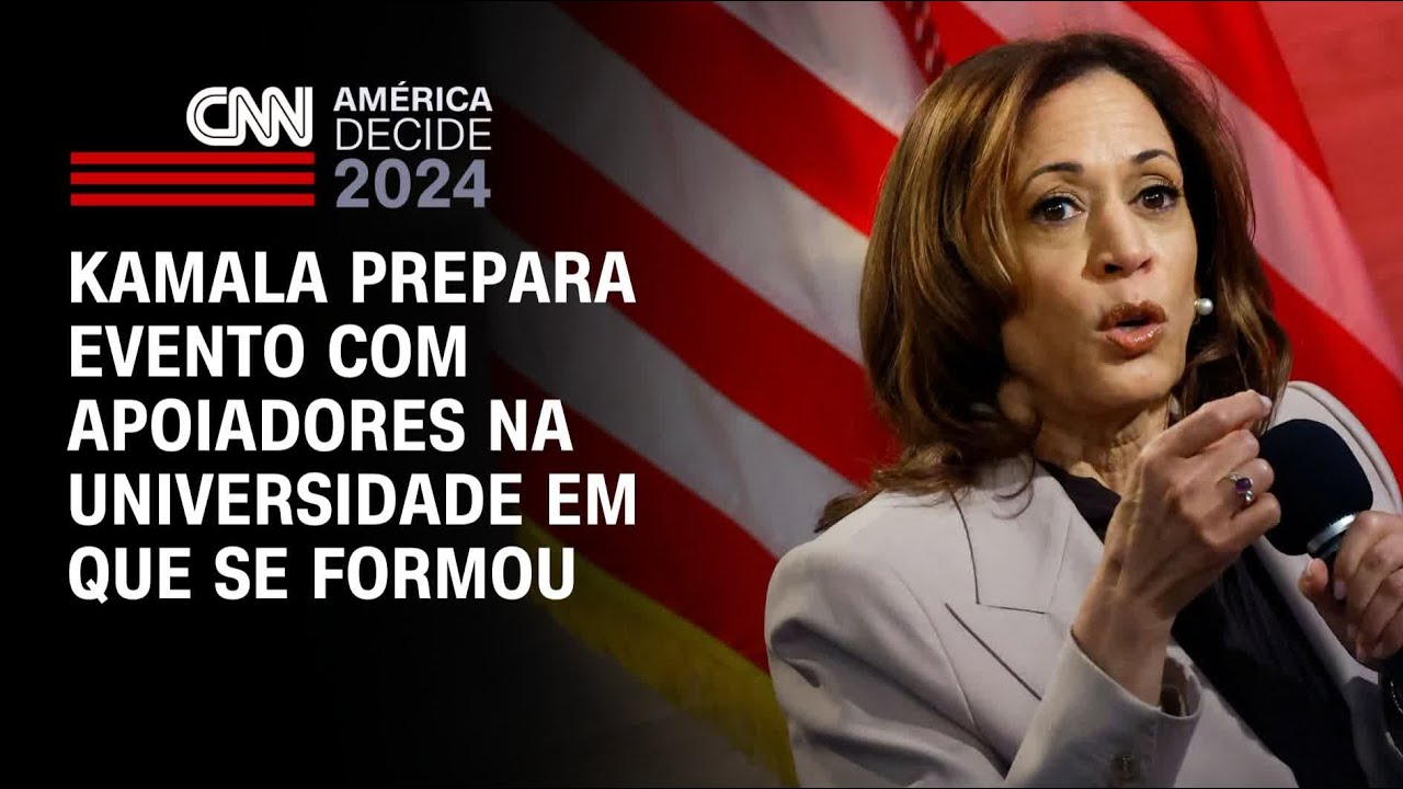 Kamala prepara evento com apoiadores na universidade em que se formou | CNN Arena