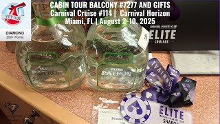 Carnival Cruise #114 | Carnival Horizon | Balcony #7277 Cabin Tour | Elite Cruise Gifts