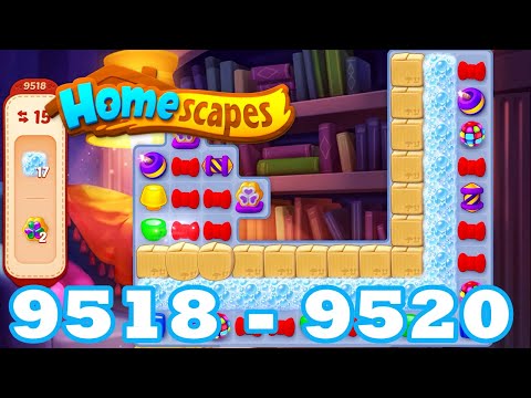 Homescapes Level 9518 - 9520 HD 3 - match puzzle game | Gameplay Walkthrough | android | 9519