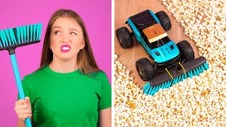 ГЕНИАЛЬНЫЕ ЛАЙФХАКИ ДЛЯ ЛЕНИВЫХ || Простые и смешные идеи для уборки от 123 GO!