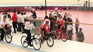 Anies Resmikan sekaligus Mencoba Venue Balap Sepeda untuk Asian Games 2018