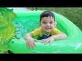 SLIME WATER SLIDE for Kids H2O Slip N Slide Inflatable toy!