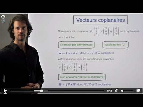 Les vecteurs coplanaires