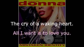 Donna Summer - Cry of a Waking Heart LYRICS - SHM &quot;Mistaken Identity&quot; 1991