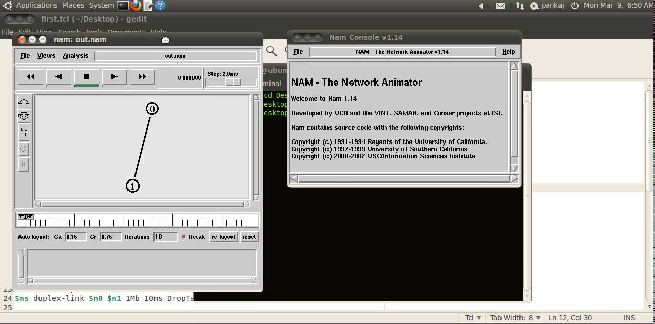 How to run first simulation on Ns2