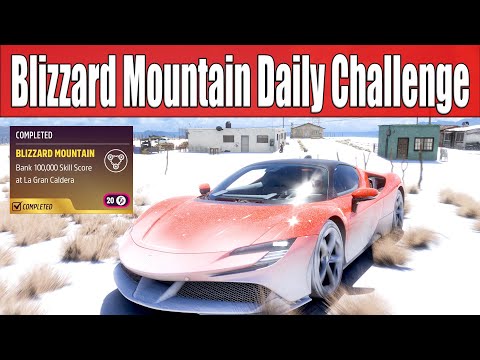 Forza Horizon 5 Blizzard Mountain Daily Challenge Bank 100000 Skill Score at La Gran Caldera
