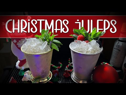 CHRISTMAS MINT JULEPS - 2 Mint Julep Variations for the Holidays